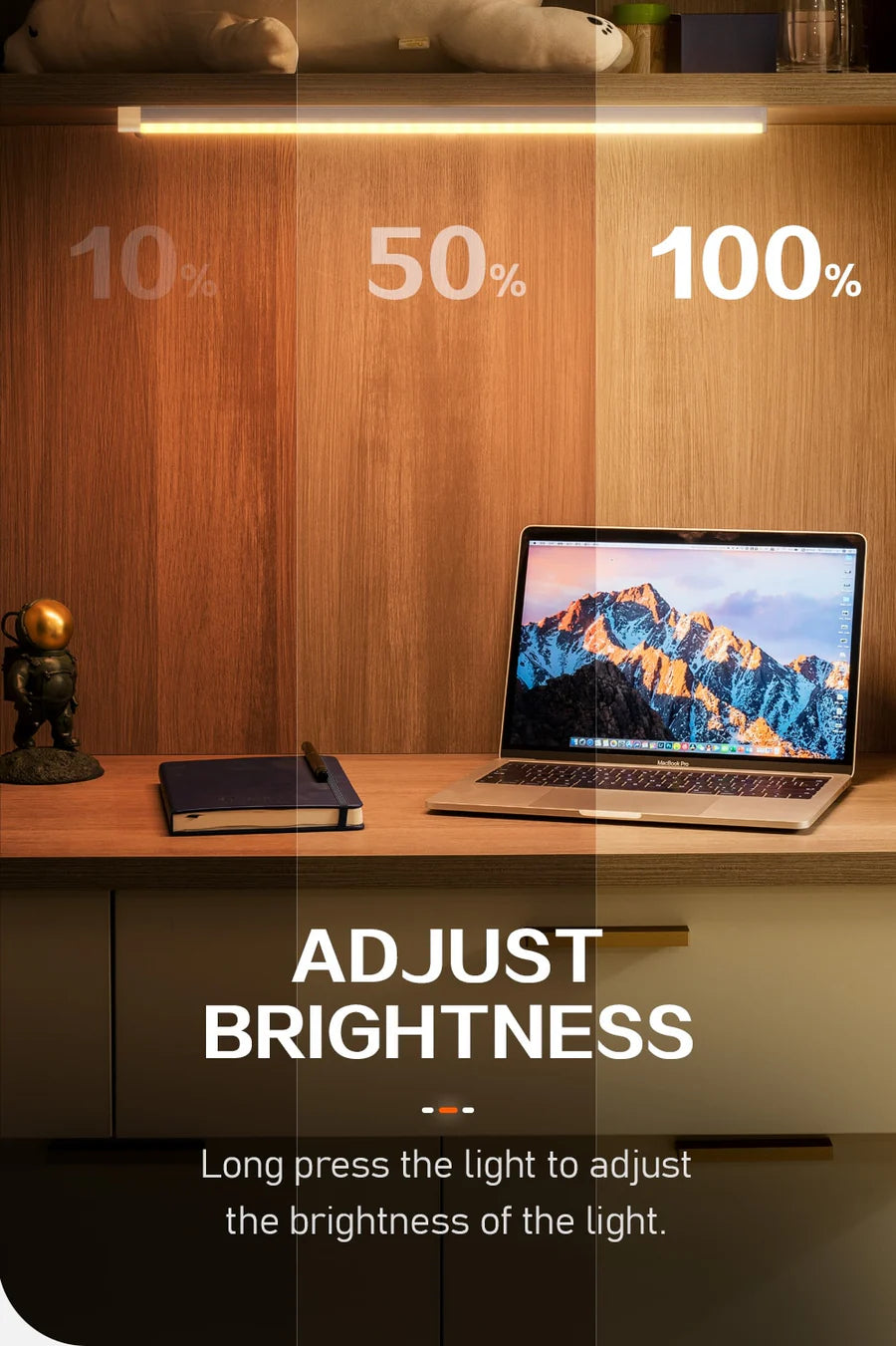 Lumicase LED Onder-kast Lamp - USB-C Oplaadbaar met Bewegingssensor